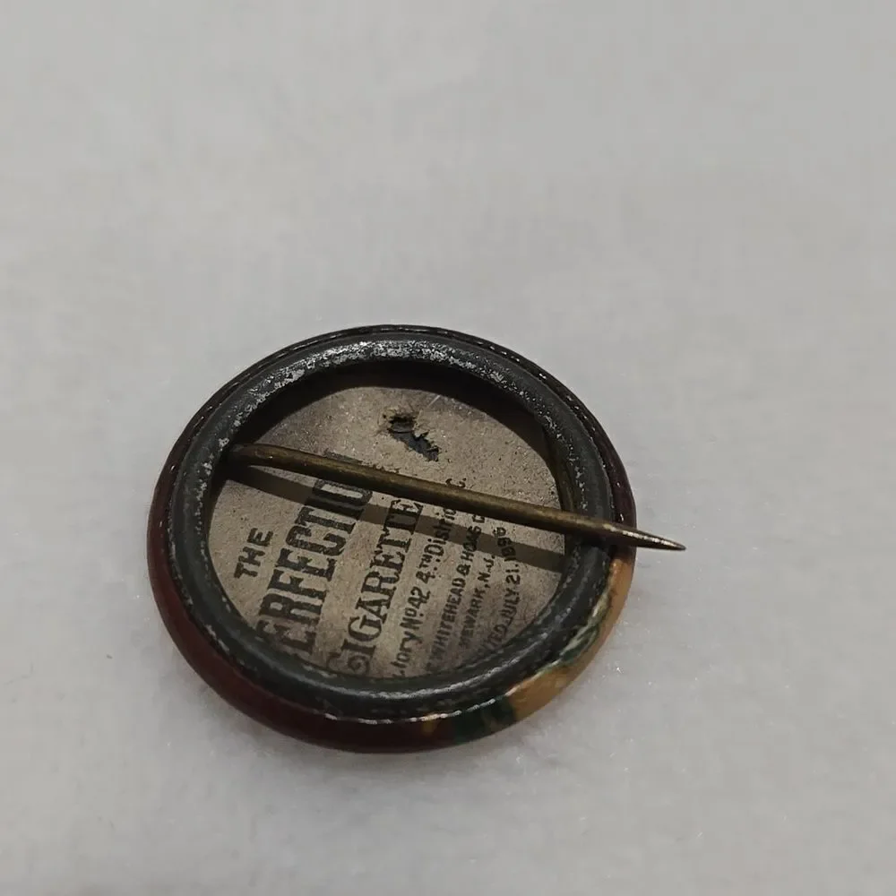 1896 Antique Cigarette Pin Featuring A Beautiful Lady